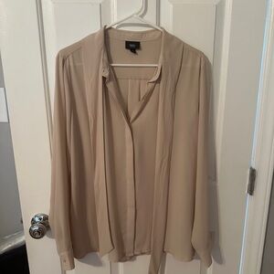 H&M Cream Button-Up Blouse